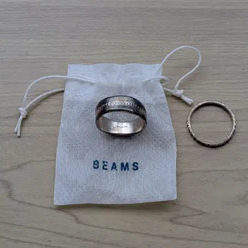 BEAMS 실버 반지 폭넓음 masato