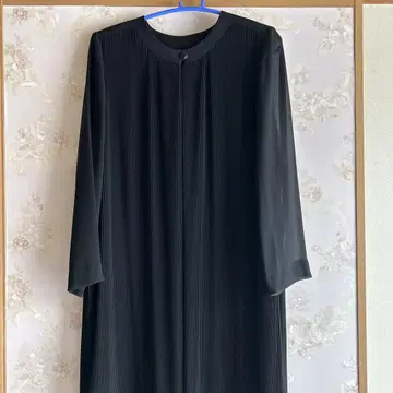 플리츠 원피스 블랙
