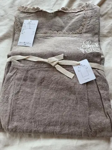 사만사 모스모스 home's 코튼 린넨 자수 원피스