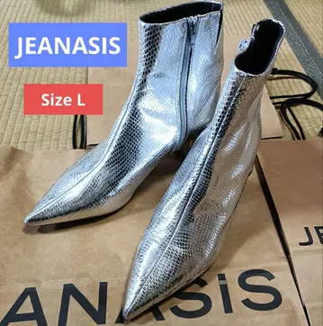JEANASIS 지나시스 포인티드 포인트 부츠 실버 L 사이즈