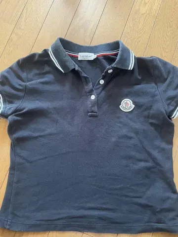 MONCLER 네이비 반팔 피케 셔츠