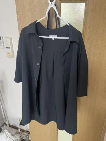 루즈 실루엣 방 주름 반팔 셔츠 (zozotown)