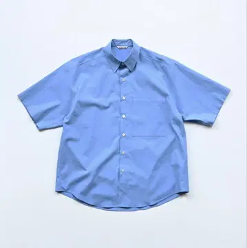 WASHED FINX TWILL BIG HALF SLEEVED SHIRT