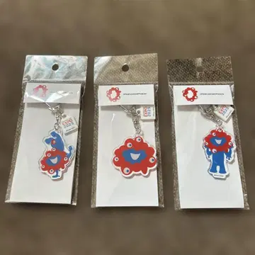 오사카 엑스포 먝먝 아크릴 캐릭터 키링 3세트