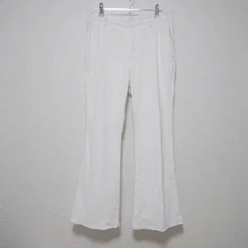 일본제 이에나 ReactiveDye 데님 세미 플레어 팬츠 화이트