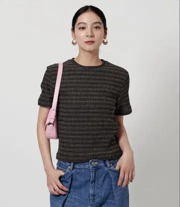 BEAUTY&YOUTH UNITEDARROWS 셔링 보더 T셔츠