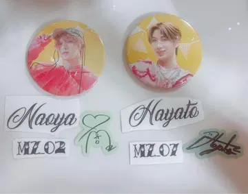 MAZZEL 나오야 하야토 묶음 판매 캔뱃지 타투 씰 스티커