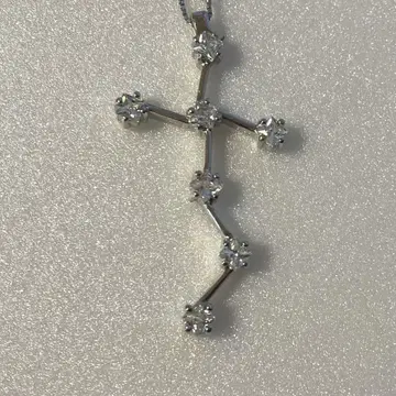 크리스탈 크로스 목걸이 45cm