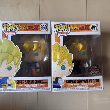 드래곤볼 Z 피규어 세트 손오공 & 베지트 Funko pop