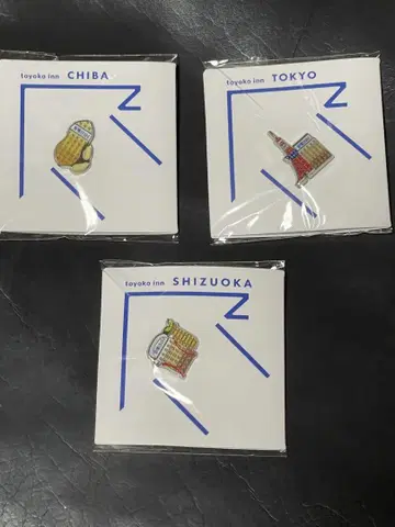 핀 배지 3개 세트 치바 도쿄 시즈오카