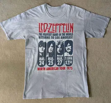 LED ZEPPELIN 1975년 북미 투어 T셔츠
