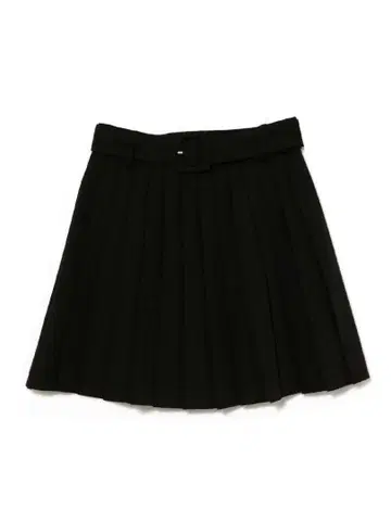 BUBBLES 미니 플리츠 치마바지 블랙 벨트 포함