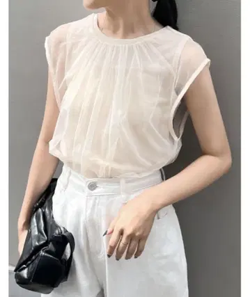 레이어드 튤 탱크탑