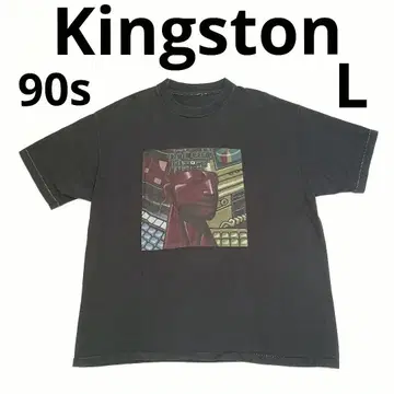 레어 90s USA Kingston 킹스턴 기업 티셔츠 아트