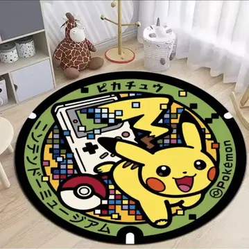 새상품 포켓몬 뚜껑 카펫 피카츄 닌텐도 뮤지엄