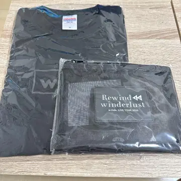 w-inds. 메쉬 파우치 발포 프린트 티셔츠