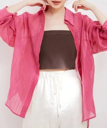 VIS 소매 슬릿 시어 셔츠 VIS