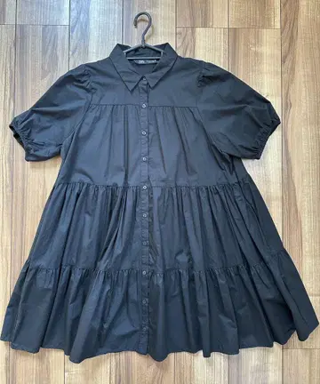 ZARA 반팔 플레어 원피스