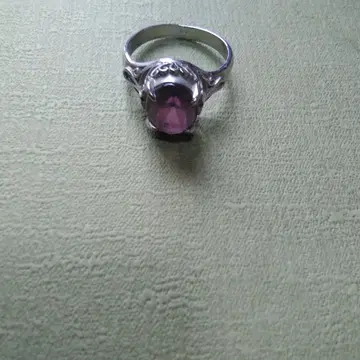 실버 자수정 반지 장식 디자인