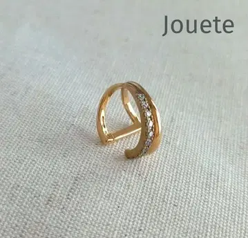 Jouete 쥬에테 골드 더블 지르코니아 이어커프