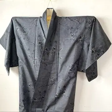 오시마 명주 미사용 새상품 초목 염색, 시침질 완료, 품질 보증서 포함
