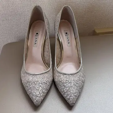 다이애나 실버 글리터 하이힐 펌프스 약 5~7cm 힐
