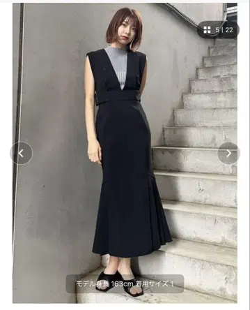 미착용! MURUA 사이드 턱 오버롤 스커트