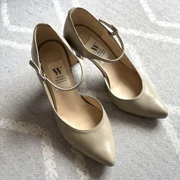 [ 펌프스 ] W 가죽 백화점 구매 스트랩 베이지 22cm