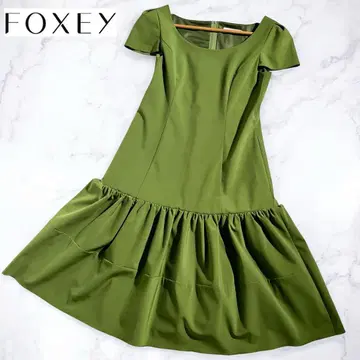 미사용급 FOXEY NEW YORK 그린티 원피스 38 S 상당