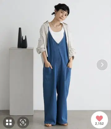 FREAK'S STORE 썸머 V넥 데님 살로펫/ 레이온 혼방