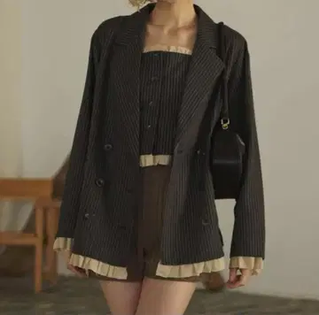오늘 한정 가격 loin nuit 프릴 레이어드 디자인 자켓