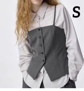 GU 프론트 버튼 뷔스티에 S