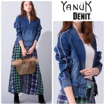 야누크 DENIT 데님 LINE 자켓 BOMBER 새상품 S