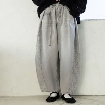 [미사용 새상품] 택 포함 니코 앤드 벨트 배럴 데님 그레이 L 사이즈