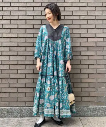 Fanaka 블록 프린트 원피스