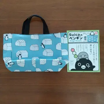 Suica 펭귄 Trip x Train 오우치 패턴 토트백 SOU SOU