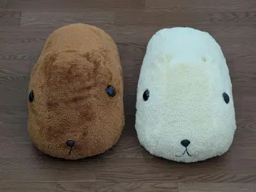 카피바라상 화이트상 봉제 인형 각 1점, 몸길이 40cm