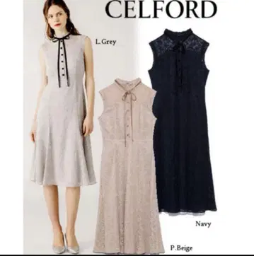 [새상품급] CELFORD 리본 레이스 원피스
