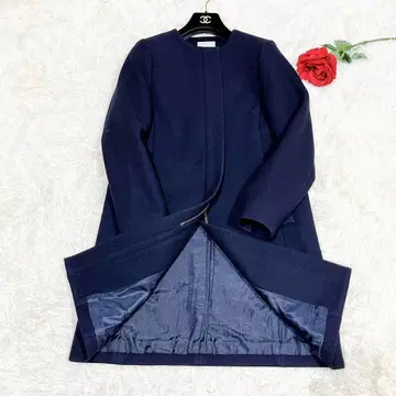 컨디션 최상 매킨토시 필로소피 노카라 코트 네이비 롱