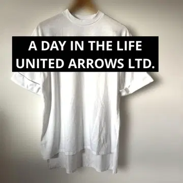 여성용 A DAY IN THE LIFE 화이트 반팔 티셔츠