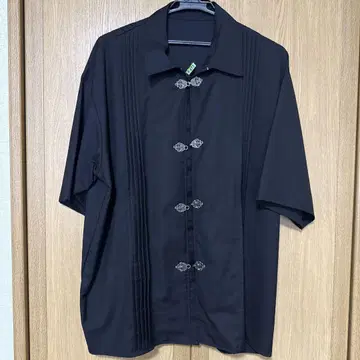 HARE 메탈 버튼 턱 오버 셔츠