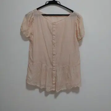 MACPHEE 린넨 100% 프렌치 슬리브 상의