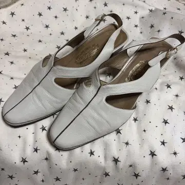 긴자 요시노야 백 벨트 샌들 화이트 24cm