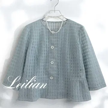 Leilian 레리안 메쉬 라이트 노카라 자켓 겉옷