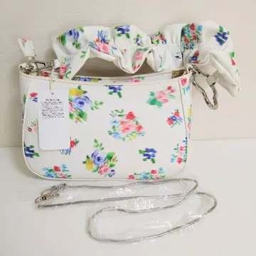 POPPY 아사기뇨 BLURRED LEATHER HANDBAG