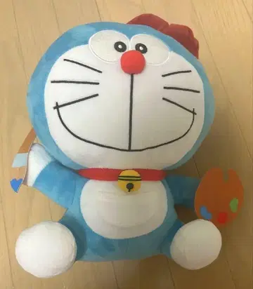 도라에몽 봉제 인형 그림붓 포함 약 30cm
