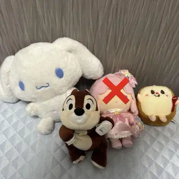 시나모롤 칩 빵 3개 봉제 인형 세트