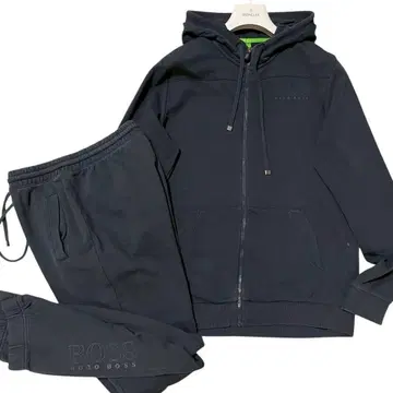 HUGO BOSS 셋업 지퍼 후드티 로고 L