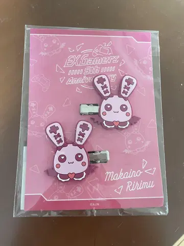 리리무 EXGamers 5주년 기념 헤어 클립 2개 세트