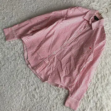 [새상품급] EMPORIO ARMANI 스트라이프 셔츠 화이트 레드 36